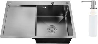 Кухонная мойка РМС MRK-7851BL-R (с дозатором)