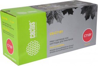 

Картридж CACTUS CS-C718Y (аналог Canon 718 Yellow (265B002AA))