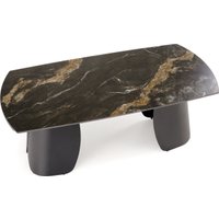 Кухонный стол Halmar Forum 180-260/90/76 (черный мрамор/черный)