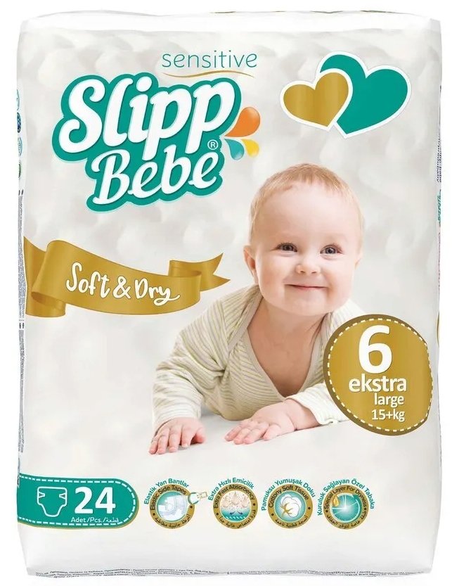 

Подгузники Slipp Bebe №6 15+ кг (24 шт)