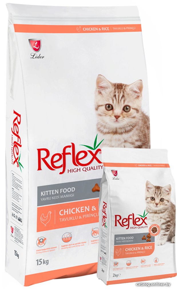 Сухой корм для кошек Reflex Kitten Food with Chicken 15 кг
