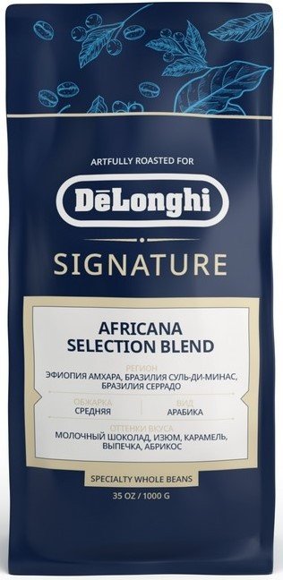 

Кофе DeLonghi Signature Africana Selection Blend зерновой 1 кг