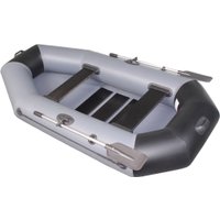 Гребная лодка Vivax К250 с ковриком-сланью (без киля, серый/черный)