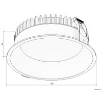 Точечный светильник Byled CRATER-RN-BL-15-NW (нейтральный белый)