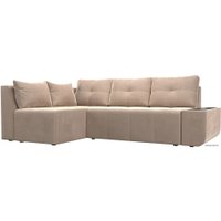 Угловой диван Mebelico Амадэус 109681 (левый, велюр, бежевый)