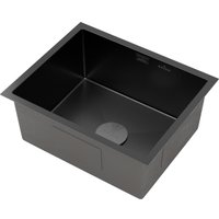 Кухонная мойка Roxen Uno 560210-54B-GR графит/текстурная PVD покрытие (с ролл-матом и дозатором)
