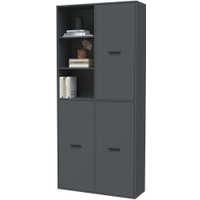 Шкаф распашной Интерлиния Skill-20 (3) (антрацит/антрацит)