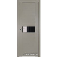 Межкомнатная дверь ProfilDoors 2.05XN L 50x200 (стоун, стекло lacobel черный лак)