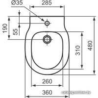 Биде Ideal Standard Connect space E1201