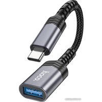 Адаптер Hoco UA24 USB Type-C - USB Type-A (0.16 м, черный)