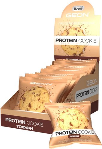 Протеиновое печенье Geon Cookie 25% белка (тоффи, 40 г х 10 шт)