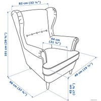 Интерьерное кресло Ikea Страндмон 804.199.42 (шифтебу желтый)