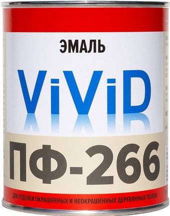 Эмаль ViViD ПФ-266 1 кг (красно-коричневый)