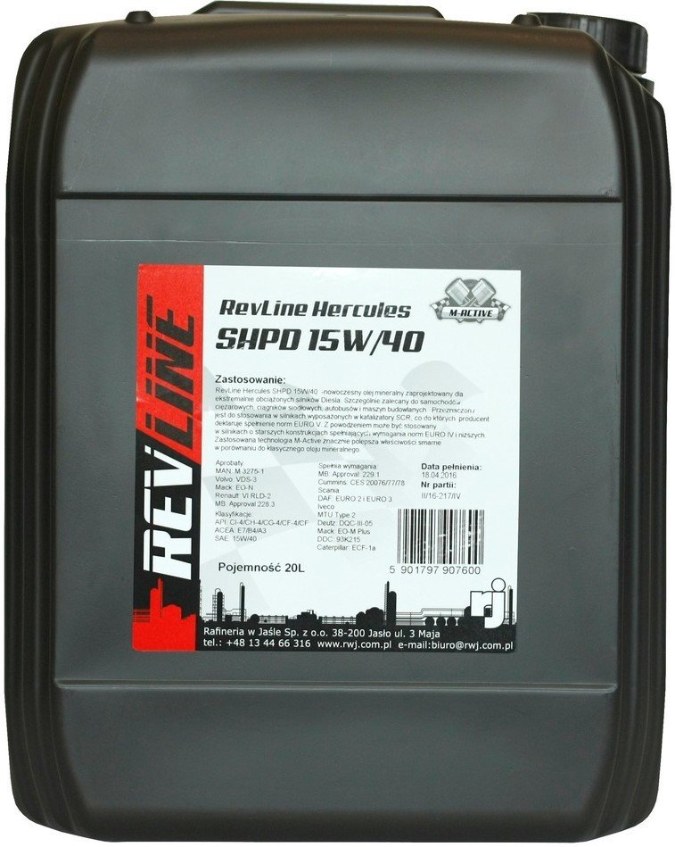 

Моторное масло Revline Hercules SHPD 15W-40 20л
