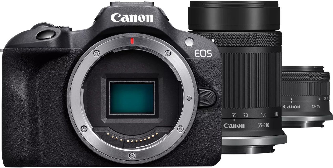 Беззеркальный фотоаппарат Canon EOS R100 Kit 18-45mm IS STM + RF-S 55-210mm IS STM