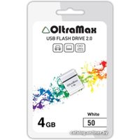 USB Flash OltraMax 50 4GB (белый)