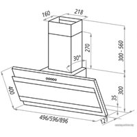 Кухонная вытяжка Exiteq EX-5026 black/inox