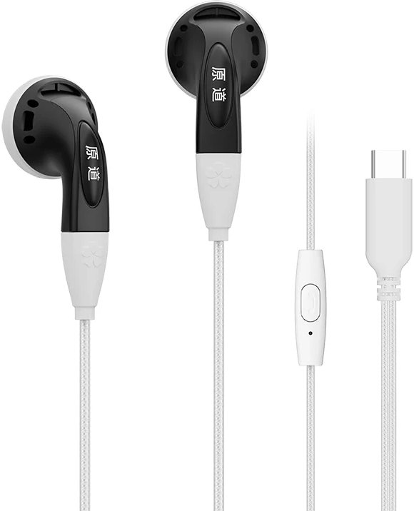 Наушники NICEHCK YDSmall USB Type-C (с микрофоном, черный/белый)