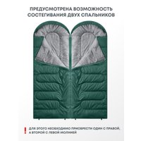 Спальный мешок RSP Outdoors Sleep 450 R RipStop 2024 (зеленый, 220x75см, молния справа)