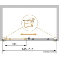 Душевая дверь Cezares Pratico-BF-1-100-P-Cr