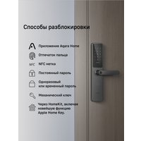 Дверной замок Aqara Door Lock A100 Zigbee ZNMS02ES + M1S Gen 2 HM1S-G02 (международная версия)
