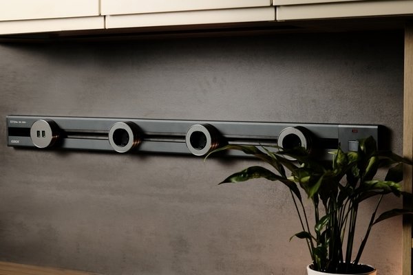 

Трековая розетка AVEL шинопровод 100 см + 3 ЕВРО розетки + 1 USB (серый)