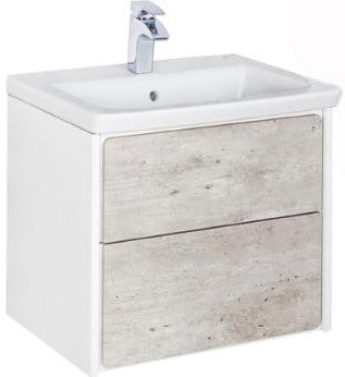 

Roca Тумба Ronda 80 ZRU9303004 с умывальником Gap 80 (бетон/белый)