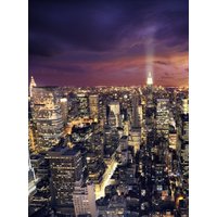 Фотообои ФабрикаФресок Яркие Небоскребы Ночного Нью-Йорка 1132270 (200x270)