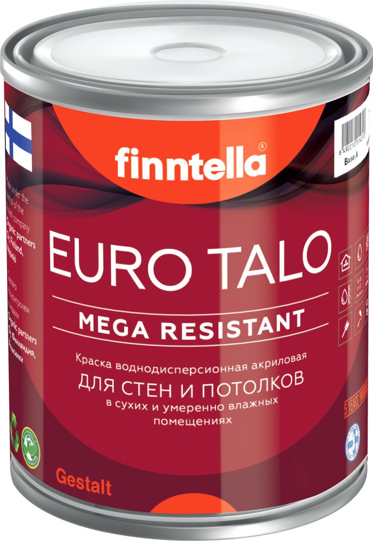 

Краска Finntella Euro Talo Vetta F-04-1-1-FL039 0.9 л (бирюзовый)