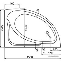 Ванна Santek Гоа 150x100 R [1WH112032]