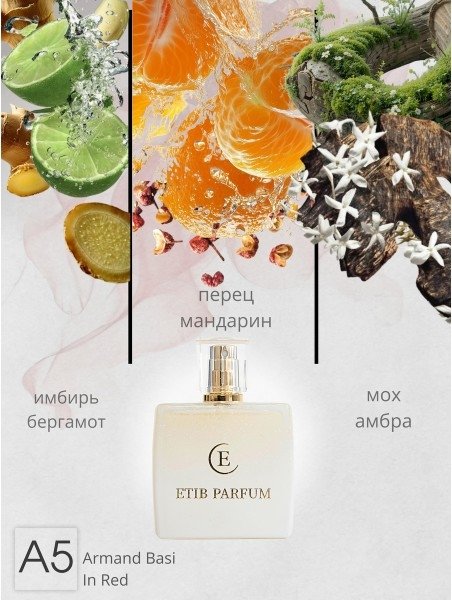 

Туалетная вода ETIB Parfum аналоговый парфюм Armand Basi In Red A5 EdP (50 мл)