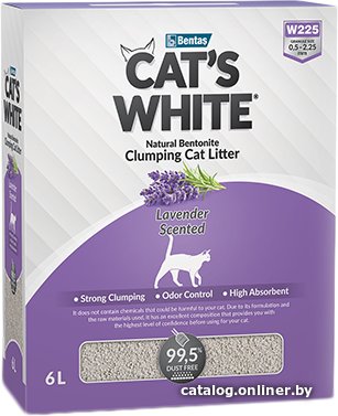 Наполнитель для туалета Cat's White Lavender Scented Box 6 л