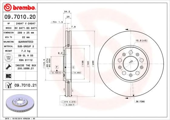 

Brembo 09701021