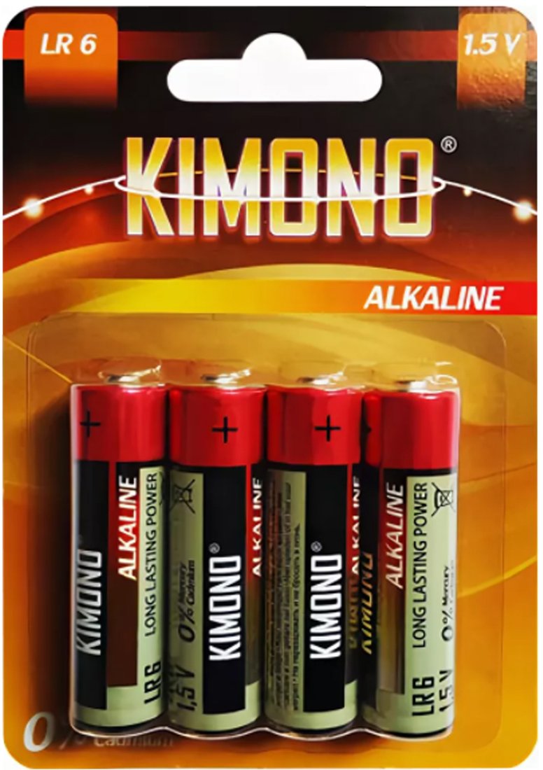 

Батарейка Kimono Alkaline LR6/BL4 АА 4шт