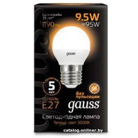 Светодиодная лампочка Gauss LED Globe E27 9.5 Вт 3000 К 105102110