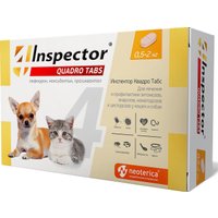 Таблетки от блох и клещей Inspector Quadro Tabs для кошек и собак 0.5-2 кг (4 таблетки)