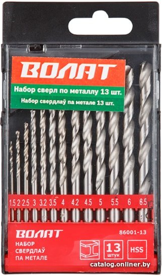 Набор сверл Волат 86001-13 (13 предметов)