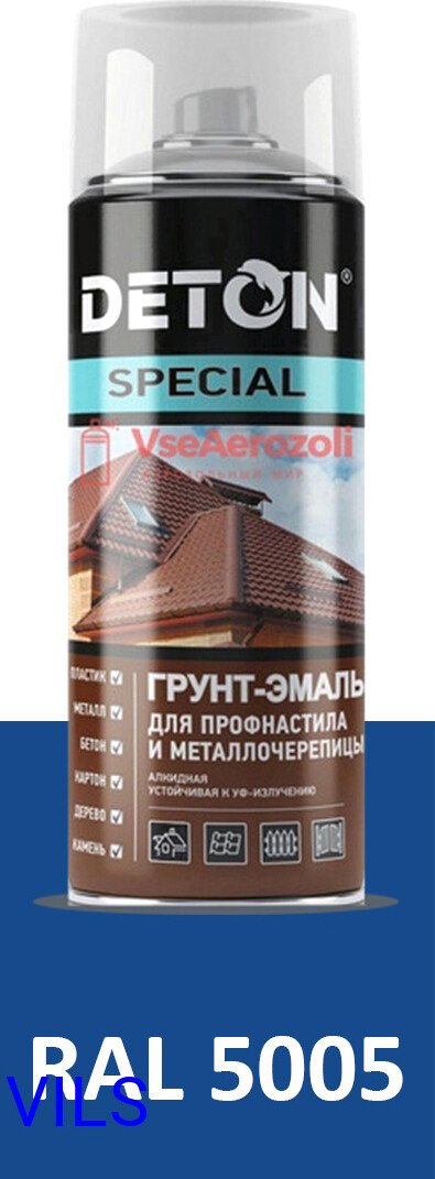 

Грунт-эмаль Deton Special Для металлочереп. RAL 5005 0.52 л (синий сигнальный)