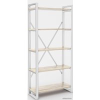 Стеллаж Hype Mebel Стандарт-2 80x170 (белый/древесина белая)