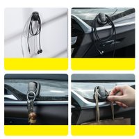 Крючок-держатель Baseus Beetle Vehicle Hook Silver ACGGJK-0S