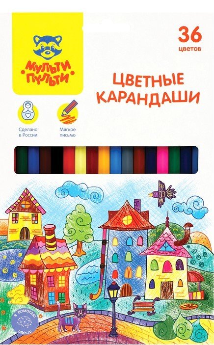 

Набор цветных карандашей Мульти-пульти Невероятные приключения CP_41051 (36 цветов)
