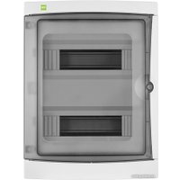 Бокс пластиковый Elektro-Plast GALANT 2x12M, N/PE 4x 8x16+6x10mm2, дымчатая пласт. дверь, светло-серый RAL7035, 410x305x160mm, IP65