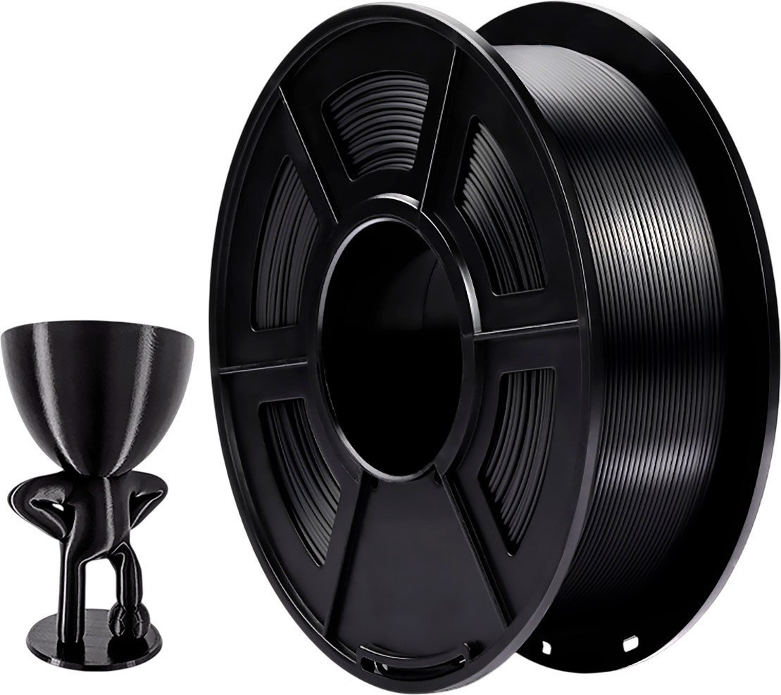 Филамент NV Print NV-3D-SILK-PLA-P-BLACK (1.75мм, 1кг, черный)