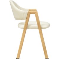 Стул с подлокотниками Mio Tesoro Луна DC-048A (белый/дерево)