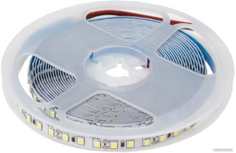 Светодиодная лента AKS 9,6W/m, 12V, 8мм, 2835, 120 д/м, IP20, холодный белый (6000K) - 5м,