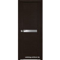 Межкомнатная дверь ProfilDoors 2.01XN L 80x200 (дарк браун, стекло Lacobel Серебряный лак)