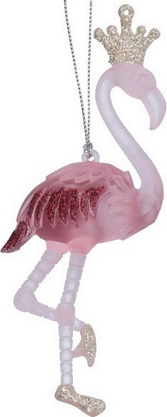 

Елочная игрушка Gisela Graham Alice in Christmas Land Фламинго 10670