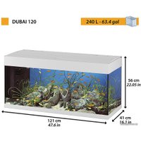 Аквариум Ferplast Dubai 100 led 240 л (белый)