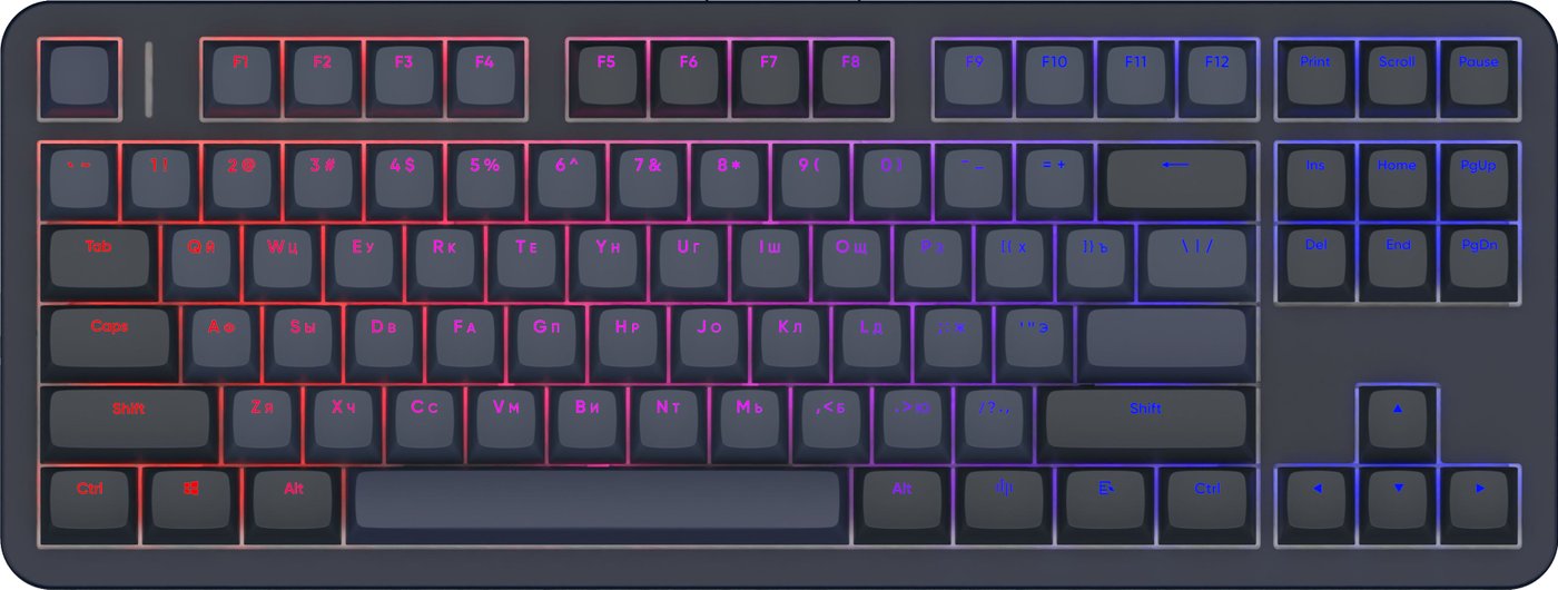 

Клавиатура Red Square Alumix TKL Dark Matter (g3ms Sapphire)