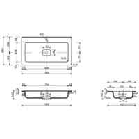 Умывальник Эстет Каре Люкс 90x45 ФР-00015152